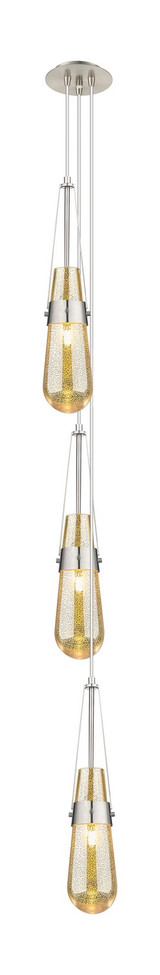 Innovations - 103-452-1P-SN-G452-4ME - Three Light Pendant - Downtown Urban - Brushed Satin Nickel