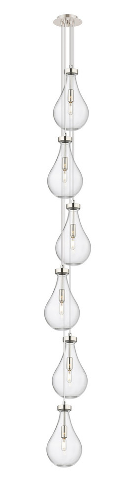 Innovations - 106-451-1P-PN-G451-7CL - Six Light Pendant - Downtown Urban - Polished Nickel