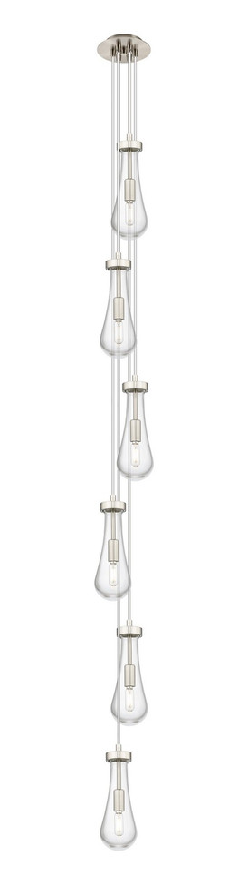 Innovations - 106-451-1P-SN-G451-4CL - Six Light Pendant - Downtown Urban - Brushed Satin Nickel