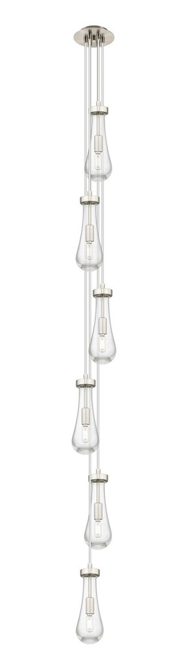 Innovations - 106-451-1P-SN-G451-4SDY - Six Light Pendant - Downtown Urban - Brushed Satin Nickel