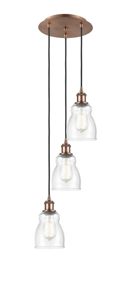 Innovations - 113B-3P-AC-G394 - LED Pendant - Ballston - Antique Copper