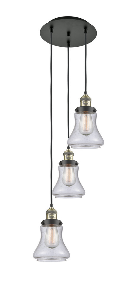 Innovations - 113F-3P-BAB-G194 - Three Light Pendant - Franklin Restoration - Black Antique Brass