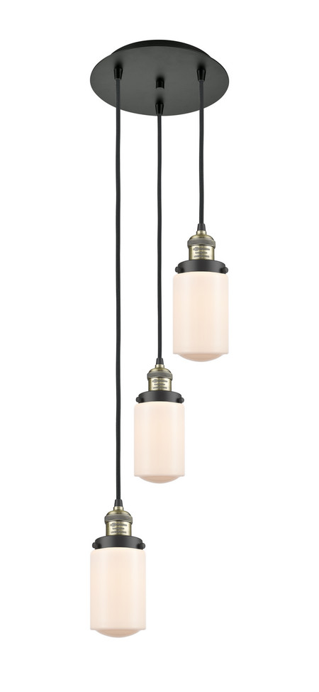 Innovations - 113F-3P-BAB-G311 - Three Light Pendant - Franklin Restoration - Black Antique Brass