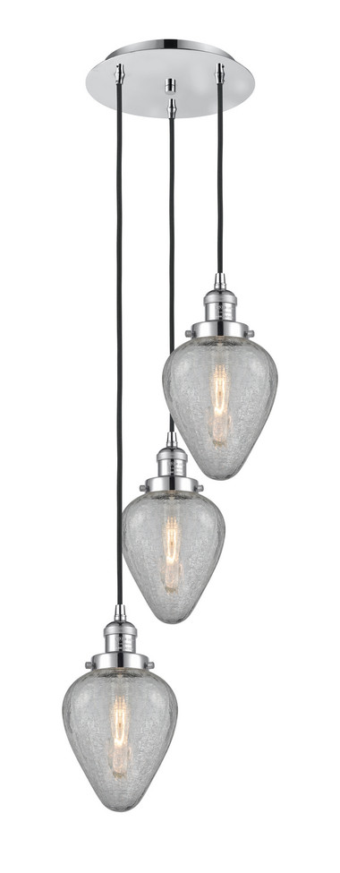 Innovations - 113F-3P-PC-G165 - Three Light Pendant - Franklin Restoration - Polished Chrome