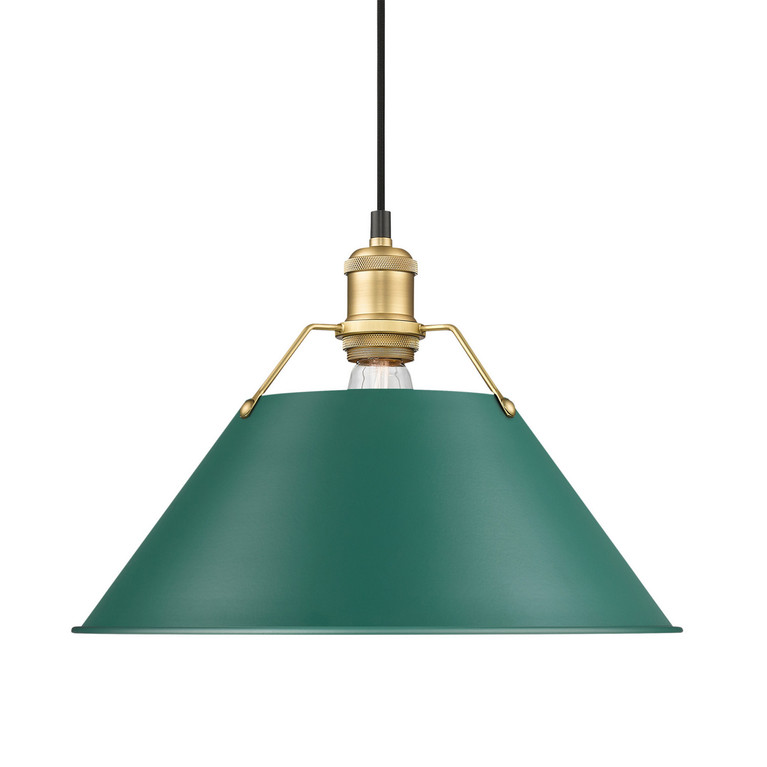 Golden - 3306-L BCB-GN - One Light Pendant - Orwell - Brushed Champagne Brass