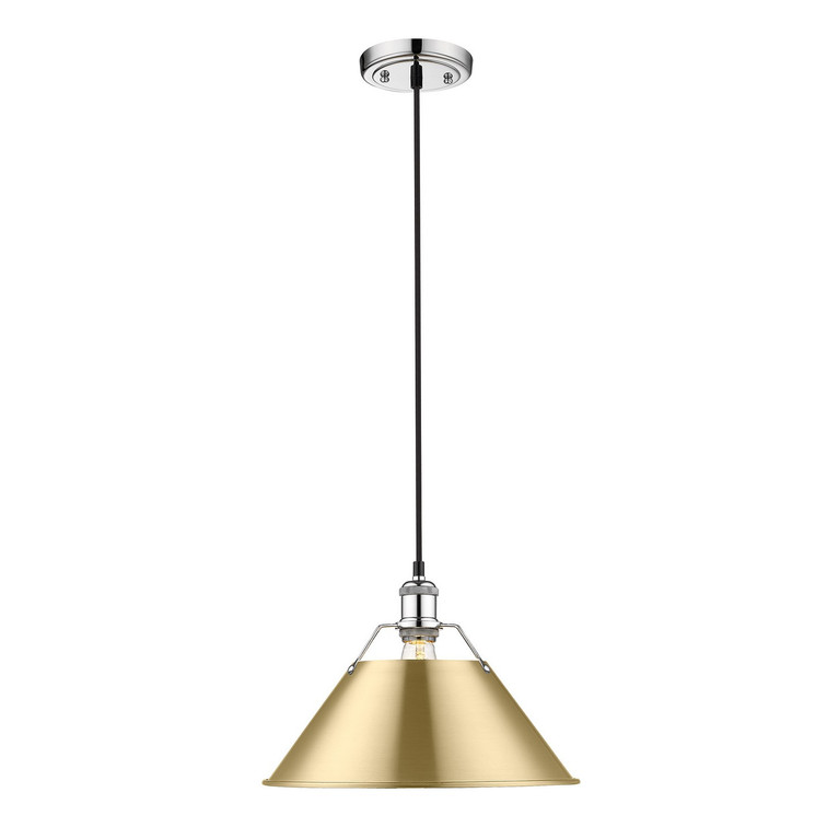 Golden - 3306-L CH-BCB - One Light Pendant - Orwell - Chrome