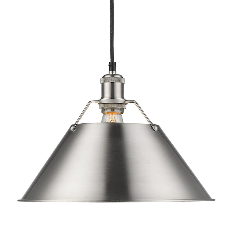 Golden - 3306-L PW-PW - One Light Pendant - Orwell - Pewter