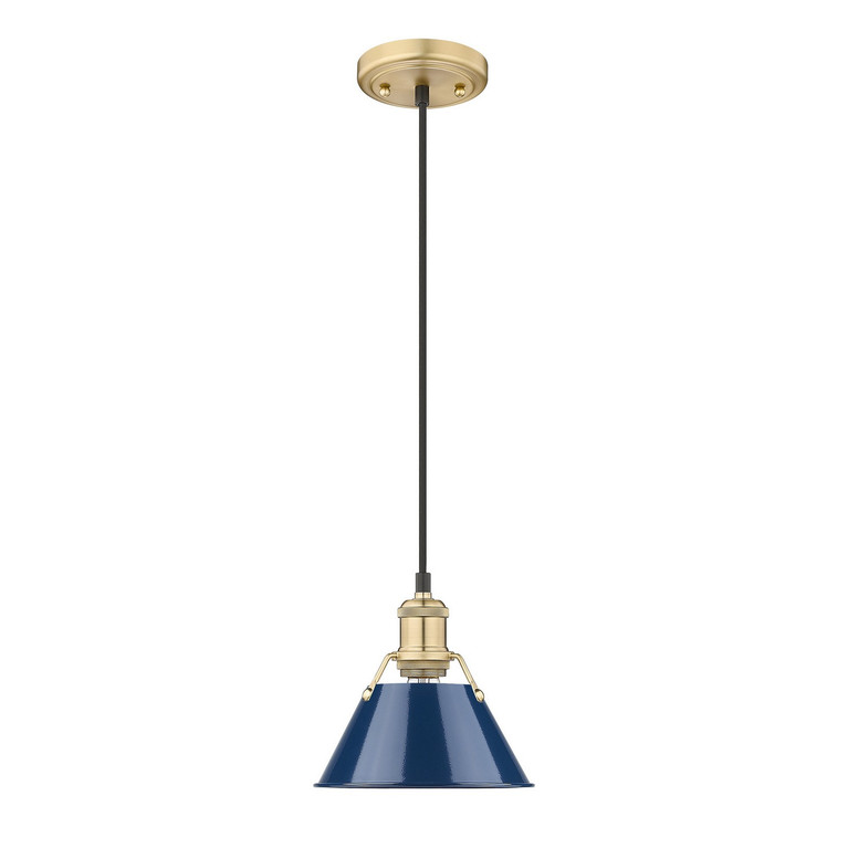 Golden - 3306-S BCB-NVY - One Light Mini Pendant - Orwell - Brushed Champagne Brass