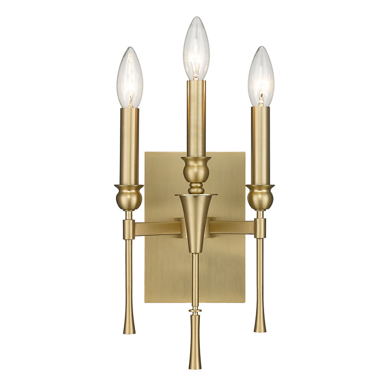 Golden - 3509-WSC BCB - Three Light Wall Sconce - Landon - Brushed Champagne Brass
