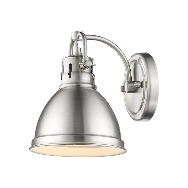 Golden - 3602-BA1 PW-PW - One Light Bath Vanity - Duncan - Pewter