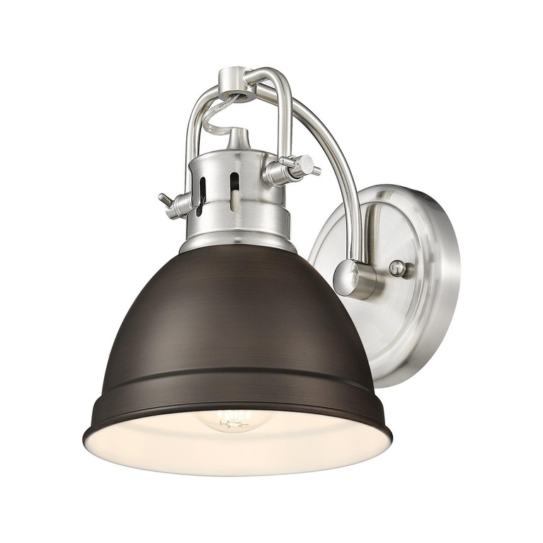 Golden - 3602-BA1 PW-RBZ - One Light Vanity - Duncan - Pewter
