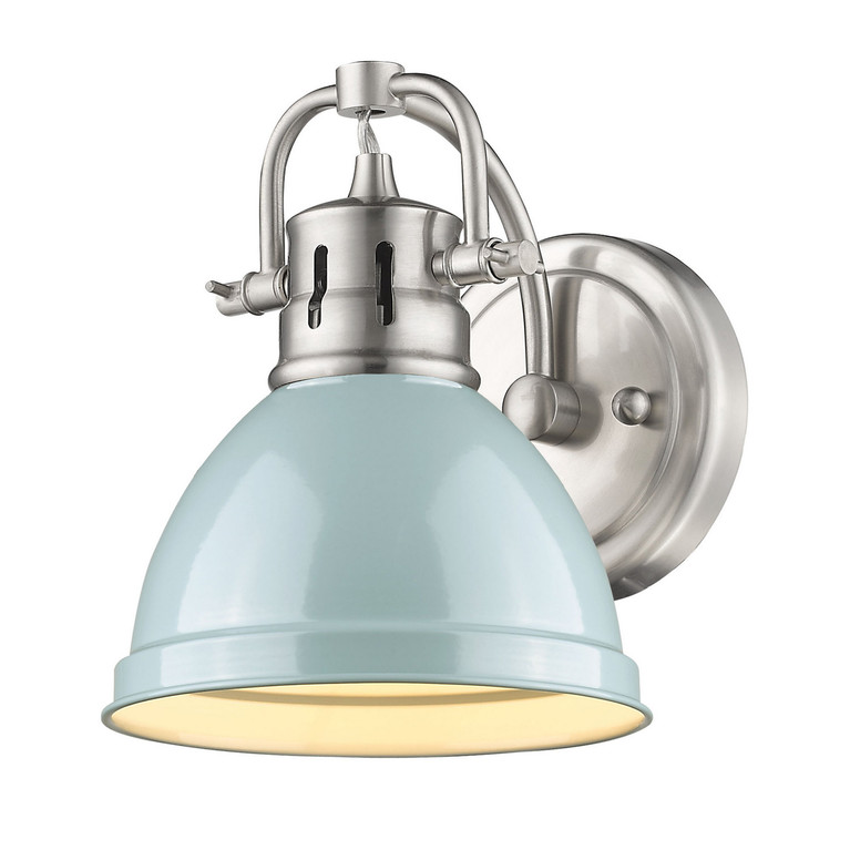 Golden - 3602-BA1 PW-SF - One Light Bath Vanity - Duncan - Pewter