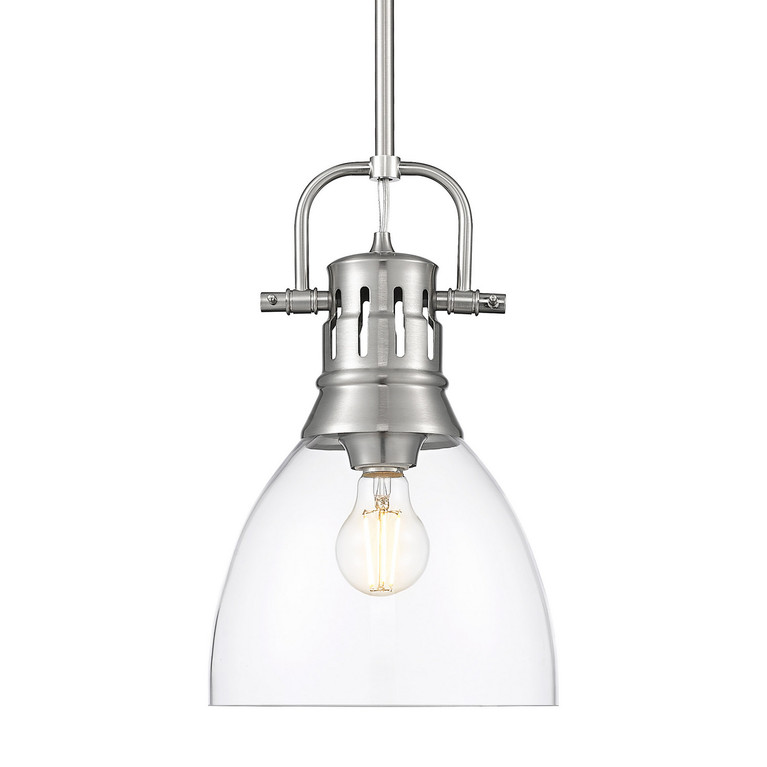 Golden - 3604-S PW-CLR - One Light Pendant - Duncan - Pewter