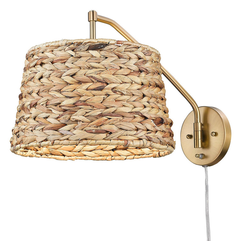 Golden - 3694-A1W BCB-WSG - One Light Swing Arm - Ryleigh - Brushed Champagne Brass