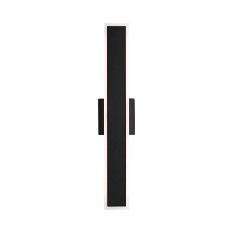 Golden - 4072-OWL24 SNB - LED Outdoor Wall Sconce - Obsidian - Sand Black