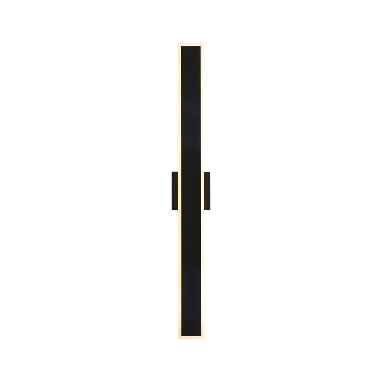 Golden - 4072-OWL36 SNB - LED Outdoor Wall Sconce - Obsidian - Sand Black