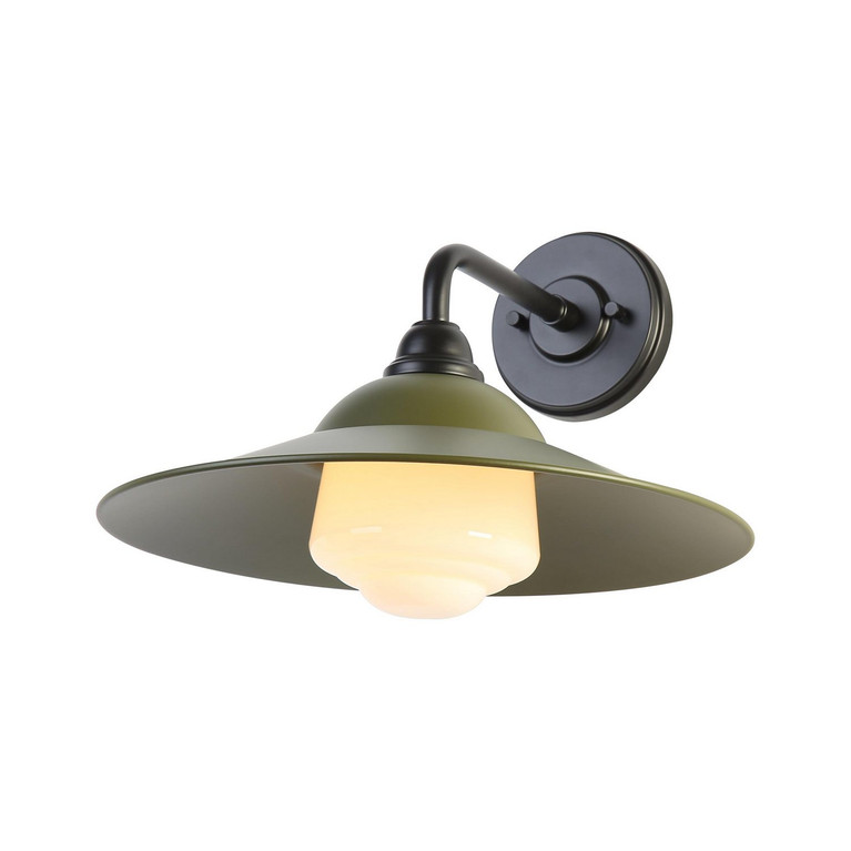 Golden - 5096-OWL15 BLK-MP-WB - One Light Wall Sconce - Croma - Matte Black