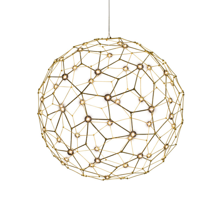 Golden - 5462-24 NBS - LED Pendant - Spheris - Natural Brass