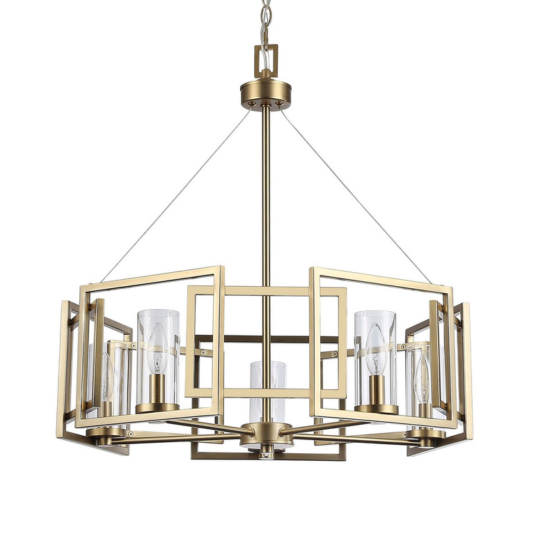 Golden - 6068-5 BCB - Five Light Chandelier - Marco - Brushed Champagne Brass