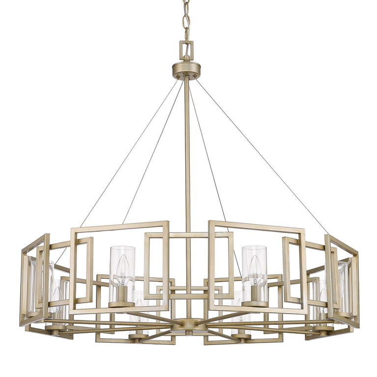 Golden - 6068-8 WG - Eight Light Chandelier - Marco - White Gold