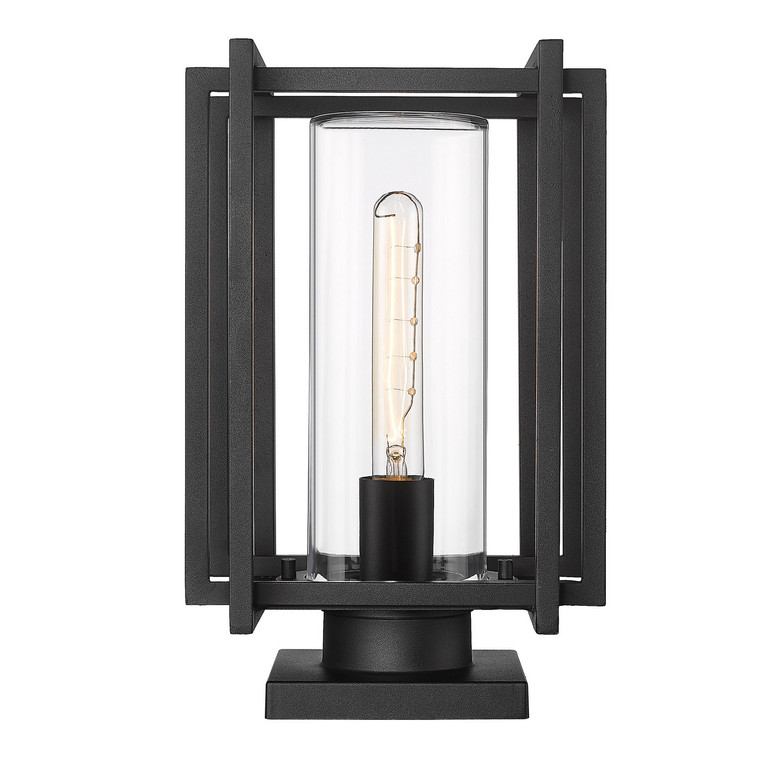 Golden - 6071-OPR NB-CLR - One Light Outdoor Pier Mount - Tribeca - Natural Black