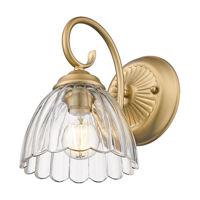 Golden - 6952-1W BCB-CLR - One Light Wall Sconce - Audra - Brushed Champagne Brass