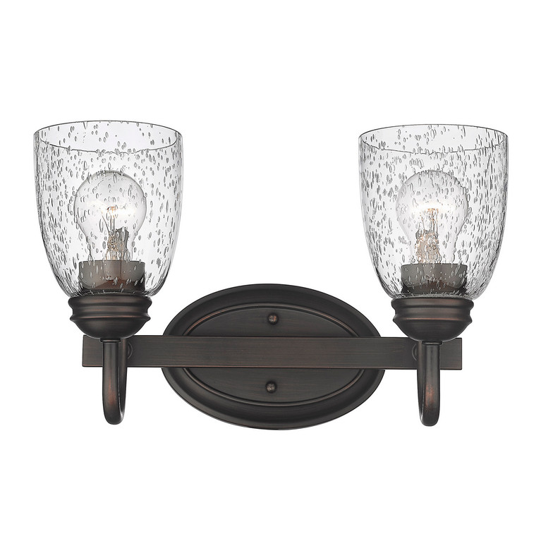 Golden - 8001-BA2 RBZ-SD - Two Light Bath Vanity - Parrish - Rubbed Bronze
