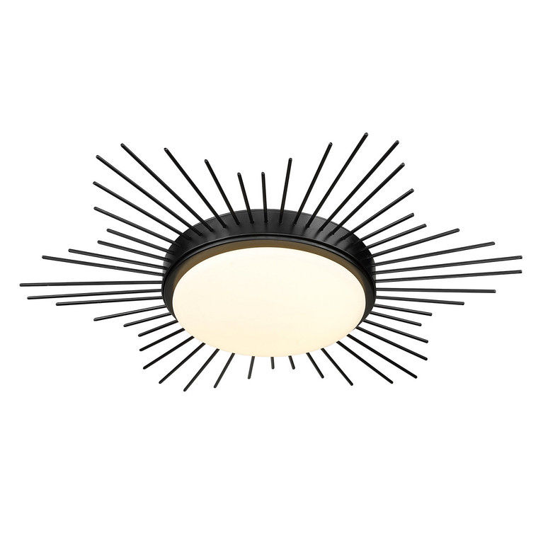 Golden - 9126-FM18 BLK-OP - LED Flush Mount - Kieran - Matte Black