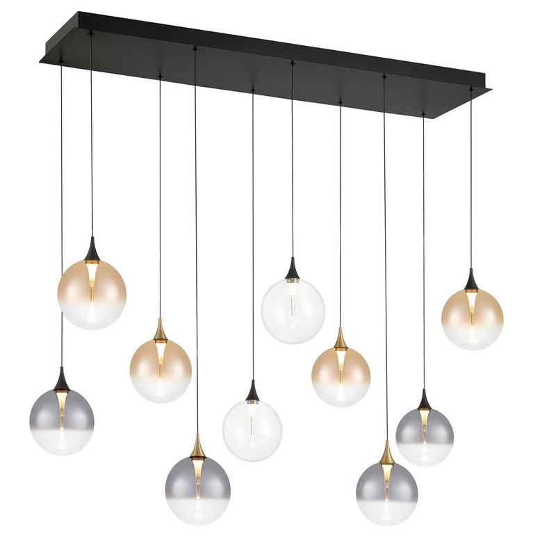 Eurofase - 48934-046 - LED Linear Chandelier - Iissa - Gold-Black Mix