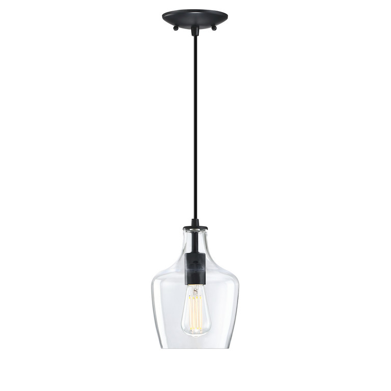 Forte - 2679-01-04 - One Light Mini Pendant - Milo - Black