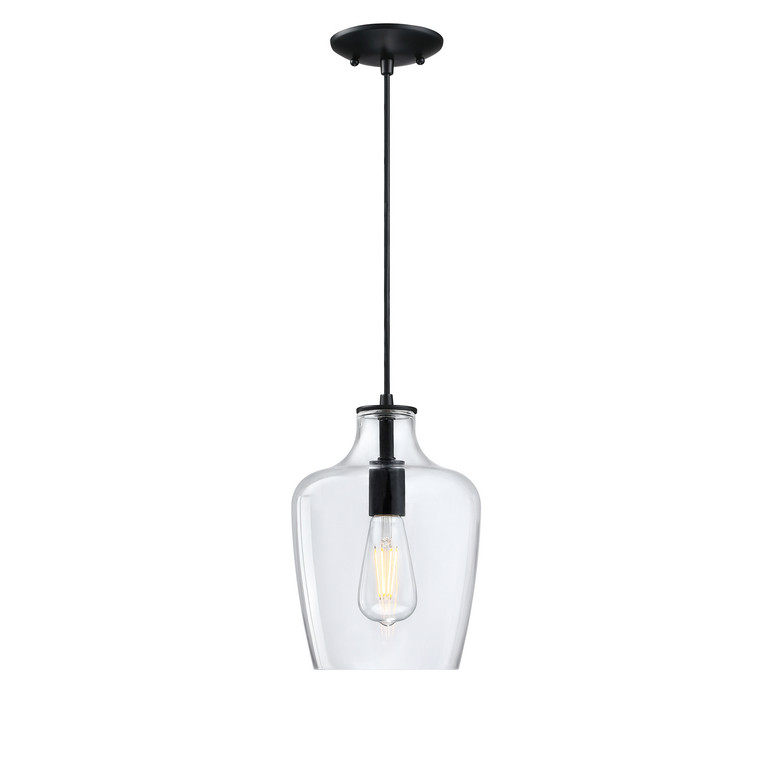 Forte - 2779-01-04 - One Light Mini Pendant - Milo - Black