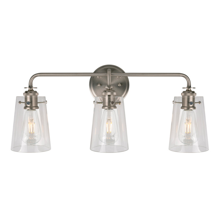 Forte - 5118-03-55 - Three Light Bath Bar - Ronna - Brushed Nickel