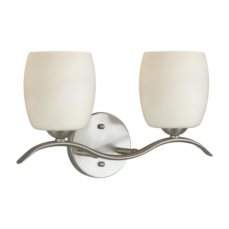 Forte - 5135-02-55 - Two Light Bath Bracket - Maria - Brushed Nickel