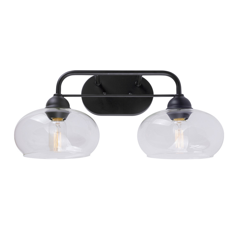 Forte - 5732-02-04 - Two Light Bath Vanity Light - Cameron - Black