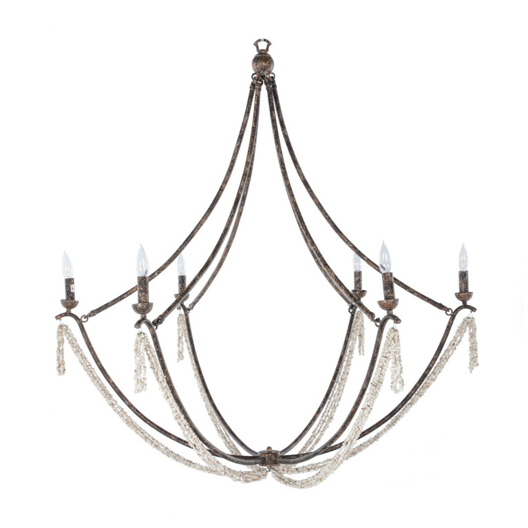 Gabby - SCH-170045 - Six Light Chandelier - Nakita - Rust|Coral White