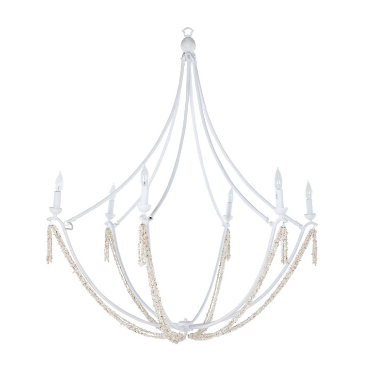Gabby - SCH-170050 - Six Light Chandelier - Nakita - Plaster White|Coral White