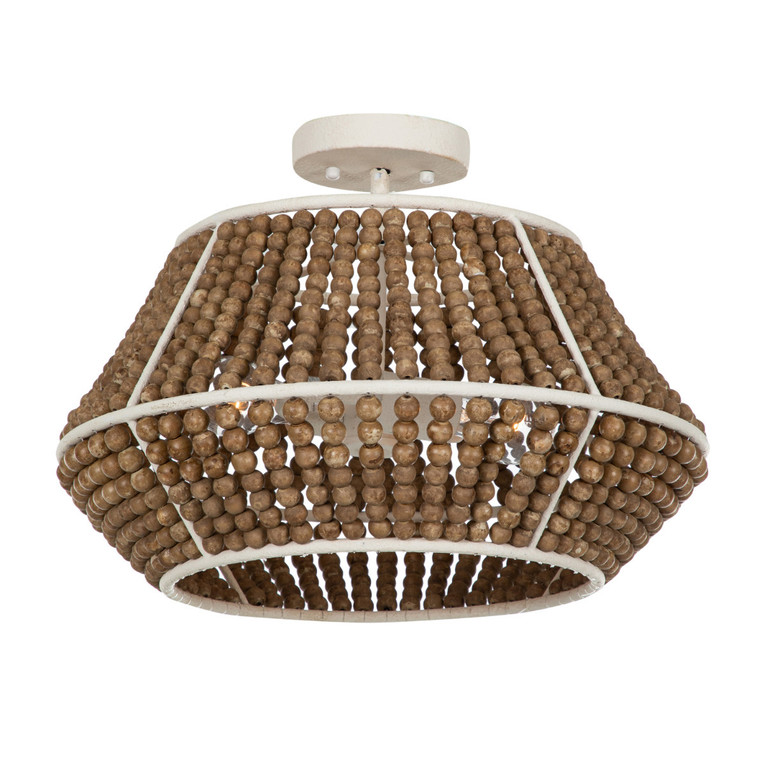 Gabby - SCH-170460 - Two Light Semi-Flush Mount - Gilmer - Plaster|Beige Washed Wood