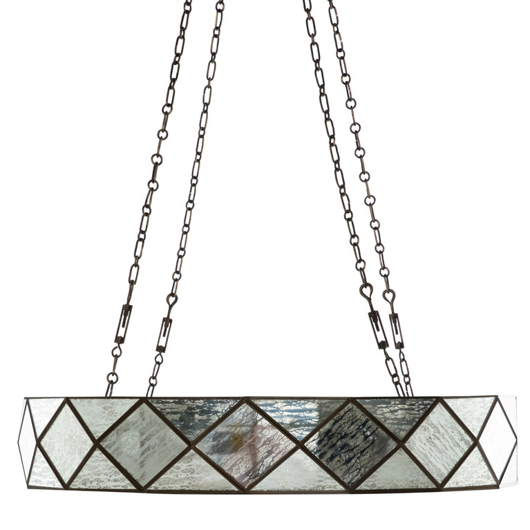 Gabby - SCH-175024 - Eight Light Chandelier - Maybelle - Antique Brushed Brass|Silver Mercury Glass