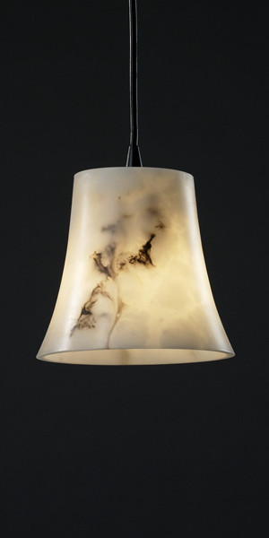 Justice Designs - FAL-8816-20-MBLK - One Light Pendant - LumenAria - Matte Black