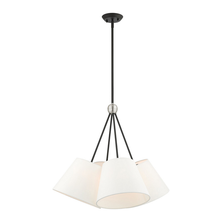 Livex Lighting - 40564-04 - Four Light Chandelier - Prato - Black