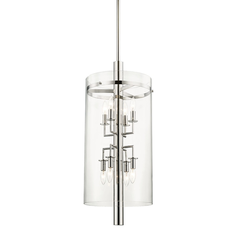 Hudson Valley - 1308-PN - Eight Light Pendant - Baxter - Polished Nickel