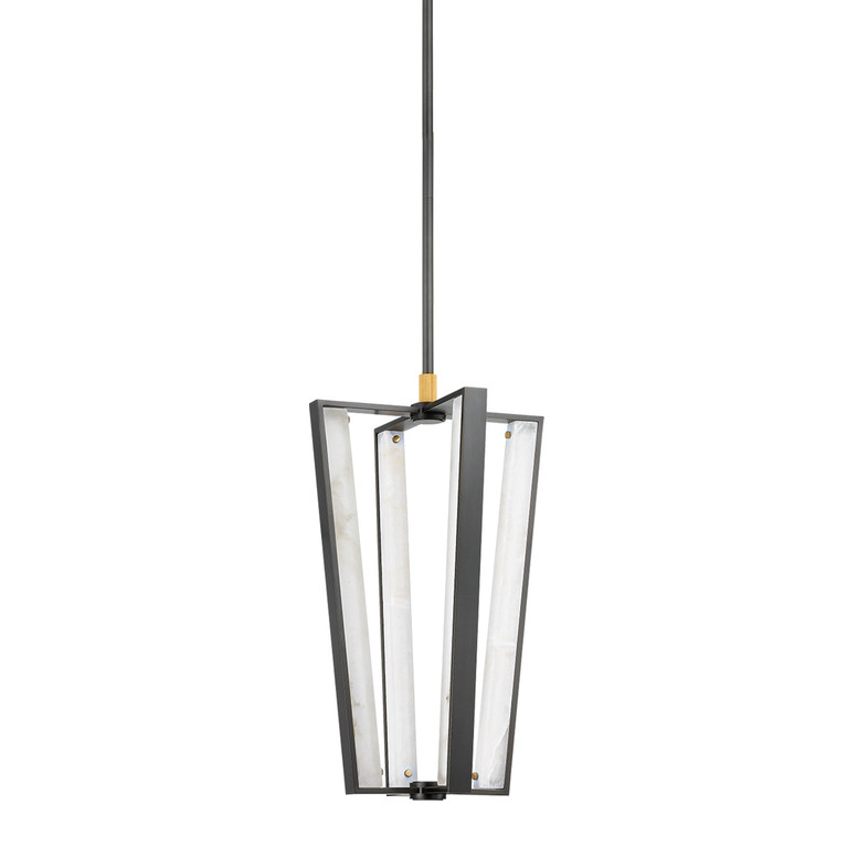 Hudson Valley - 4054-AGB/DB - LED Pendant - Edgemere - Aged Brass