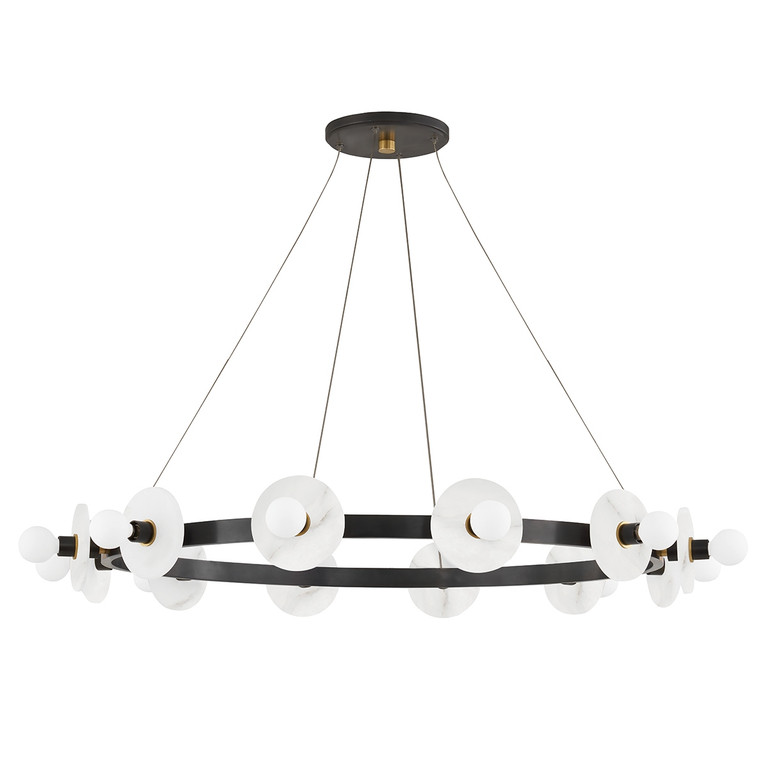 Hudson Valley - 4240-AOB - 12 Light Chandelier - Austen - Aged Brass/Old Bronze