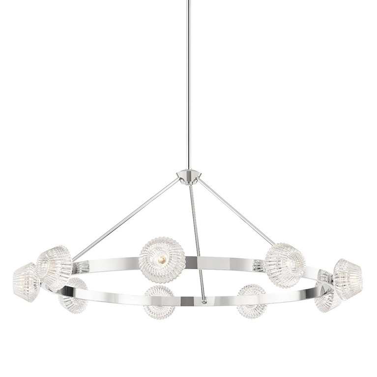 Hudson Valley - 6150-PN - Nine Light Chandelier - Barclay - Polished Nickel