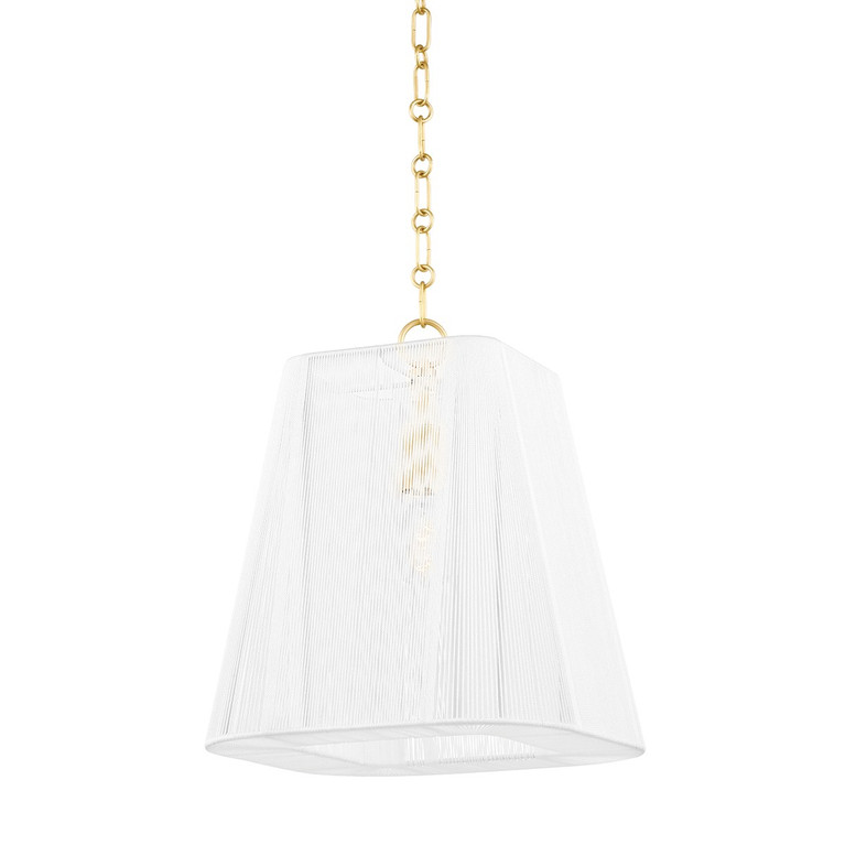 Hudson Valley - 7614-AGB - One Light Pendant - Verona Beach - Aged Brass