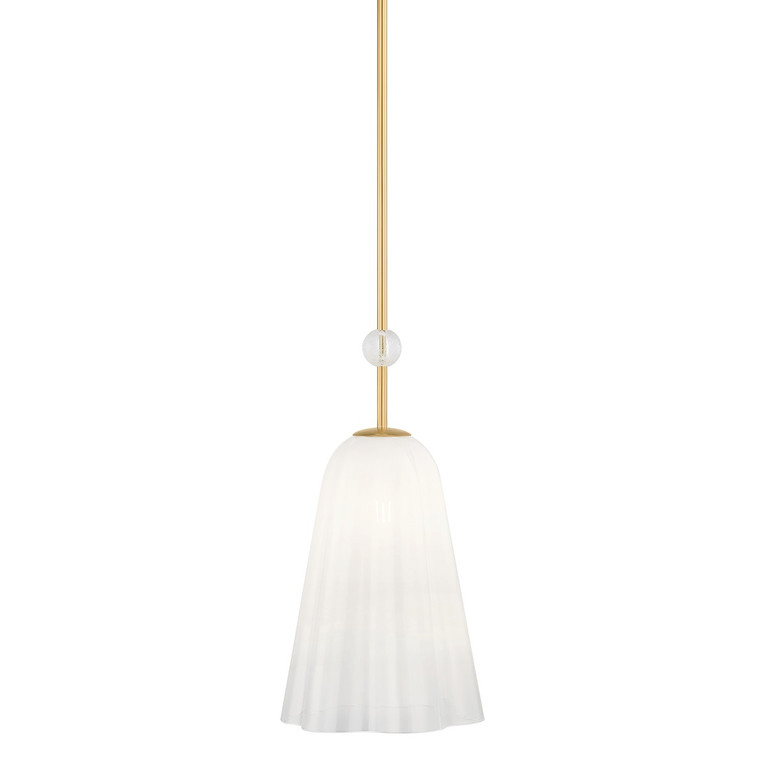Hudson Valley - 7810-AGB - One Light Pendant - Cambria Heights - Aged Brass