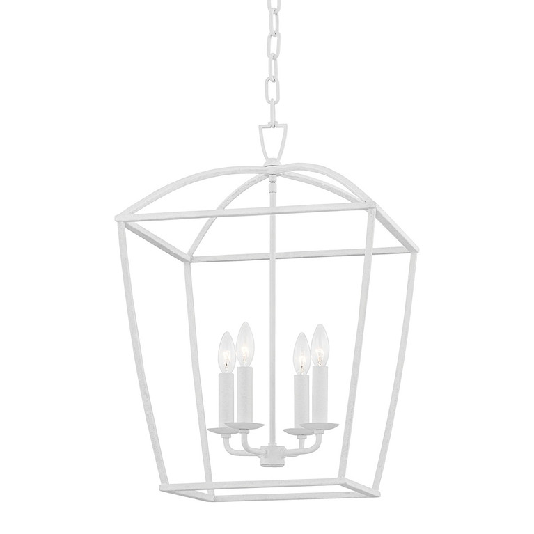 Hudson Valley - 8317-WP - Four Light Lantern - Bryant - White Plaster