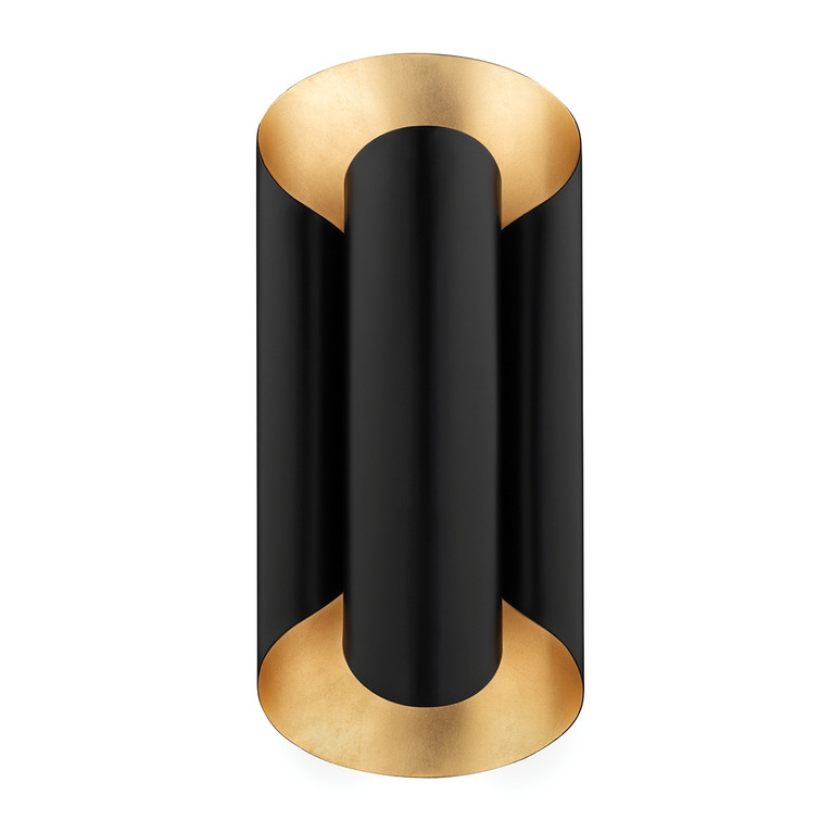 Hudson Valley - 8500-GL/BK - Two Light Wall Sconce - Banks - Gold Leaf