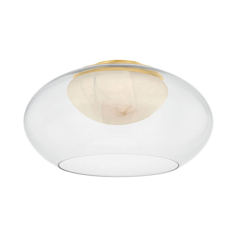 Hudson Valley - 9019-AGB - LED Flush Mount - Moore - Aged Brass