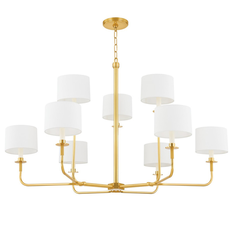 Hudson Valley - 9148-AGB - Eight Light Chandelier - Paramus - Aged Brass